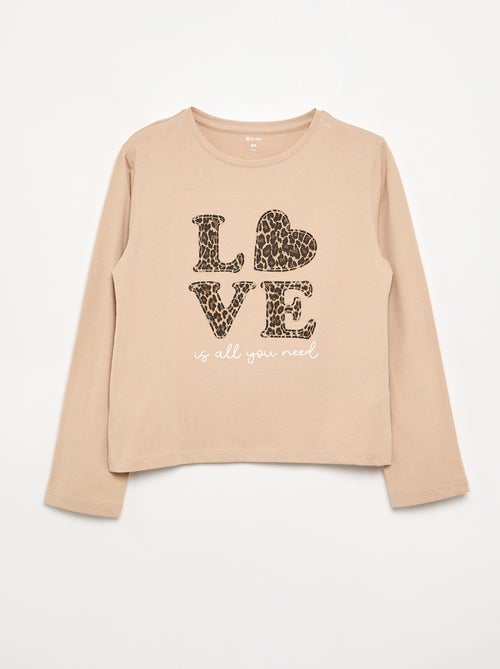T-shirt a maniche lunghe con animazione - Kiabi T-shirt a maniche lunghe con animazione - Kiabi