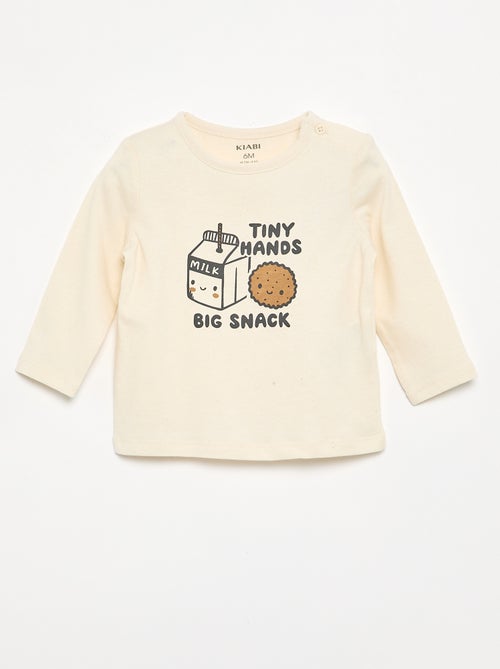 T-shirt a maniche lunghe con animazione - Kiabi T-shirt a maniche lunghe con animazione - Kiabi