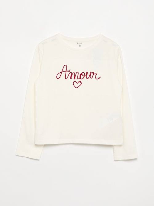 T-shirt a maniche lunghe con animazione - Kiabi T-shirt a maniche lunghe con animazione - Kiabi