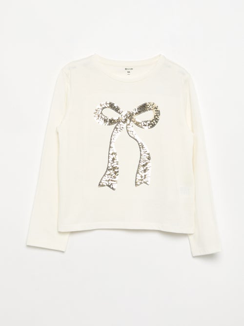 T-shirt a maniche lunghe con animazione - Kiabi T-shirt a maniche lunghe con animazione - Kiabi