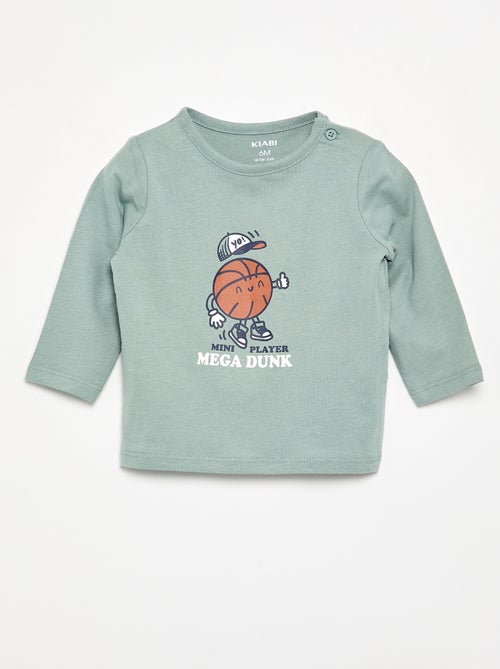 T-shirt a maniche lunghe con animazione - Kiabi T-shirt a maniche lunghe con animazione - Kiabi