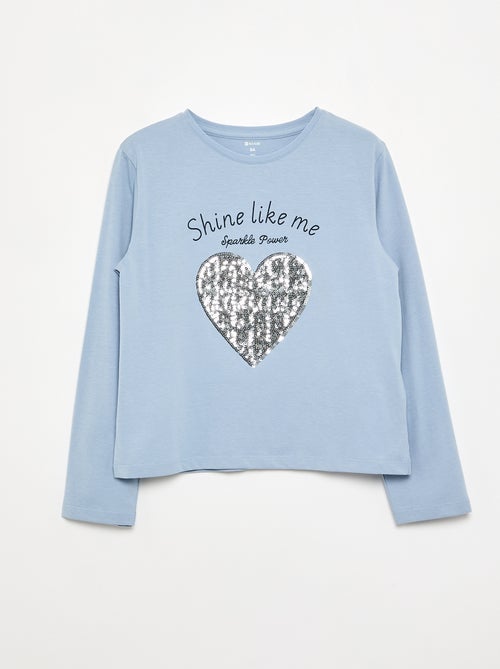 T-shirt a maniche lunghe con animazione - Kiabi T-shirt a maniche lunghe con animazione - Kiabi