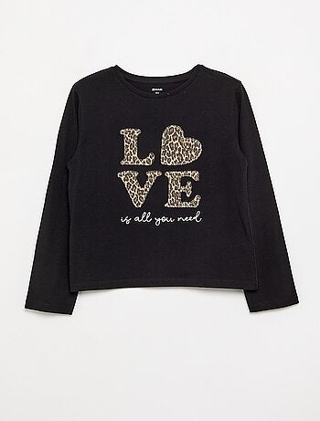T-shirt a maniche lunghe con animazione