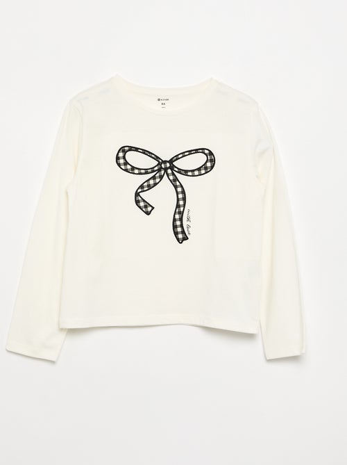 T-shirt a maniche lunghe con animazione - Kiabi T-shirt a maniche lunghe con animazione - Kiabi
