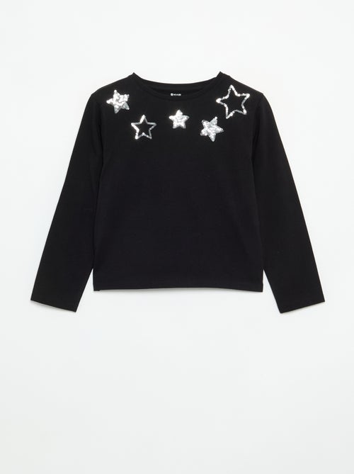 T-shirt a maniche lunghe con animazione - Kiabi