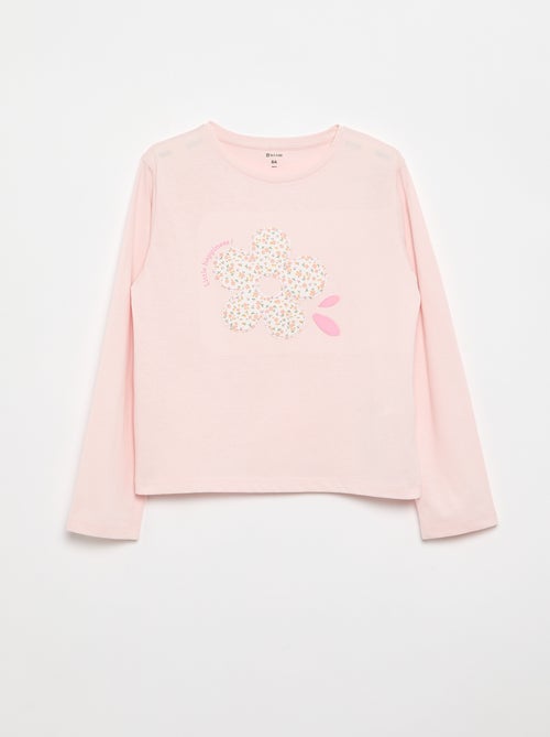 T-shirt a maniche lunghe con animazione - Kiabi