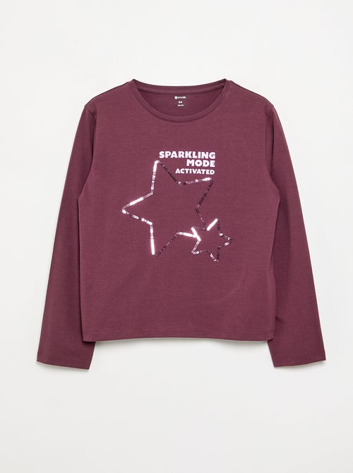 T-shirt a maniche lunghe con animazione - Kiabi T-shirt a maniche lunghe con animazione - Kiabi