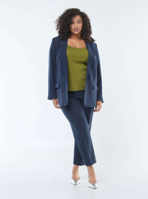 T-shirt a maniche lunghe con bordo a coste - Kiabi