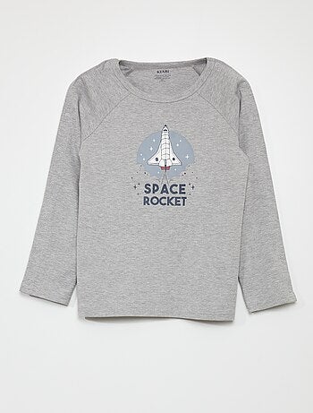 T-shirt a maniche lunghe con bottoncini a pressione - So Easy