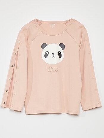 T-shirt a maniche lunghe con bottoncini a pressione - So Easy