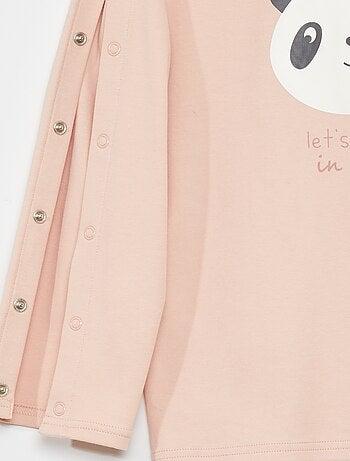 T-shirt a maniche lunghe con bottoncini a pressione - So Easy