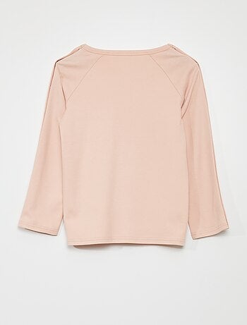 T-shirt a maniche lunghe con bottoncini a pressione - So Easy