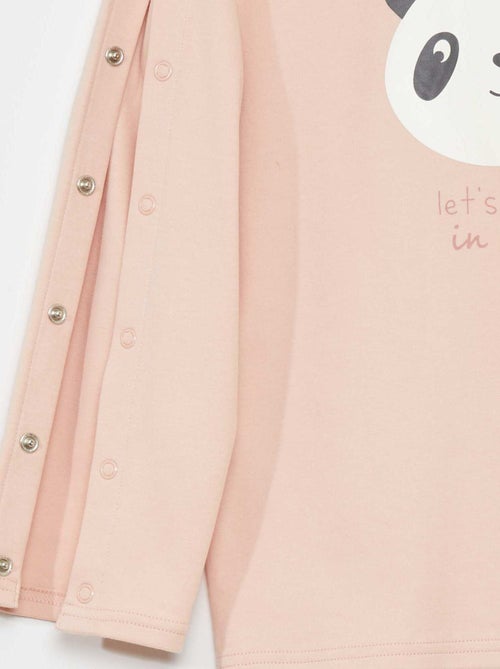 T-shirt a maniche lunghe con bottoncini a pressione - So Easy - Kiabi