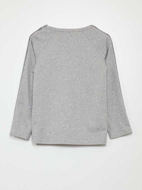 T-shirt a maniche lunghe con bottoni a pressione - collezione facile da indossare - Kiabi