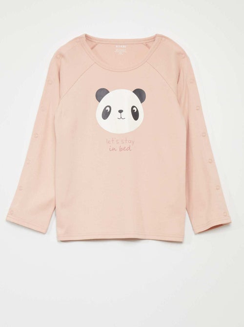 T-shirt a maniche lunghe con bottoni a pressione - collezione facile da indossare - Kiabi