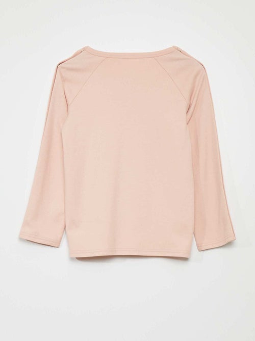 T-shirt a maniche lunghe con bottoni a pressione - collezione facile da indossare - Kiabi