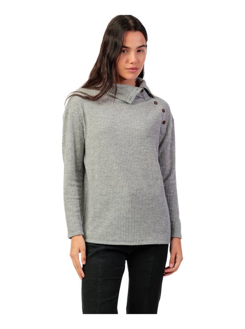 T-shirt a maniche lunghe con bottoni da donna ADMAS - Kiabi T-shirt a maniche lunghe con bottoni da donna ADMAS - Kiabi