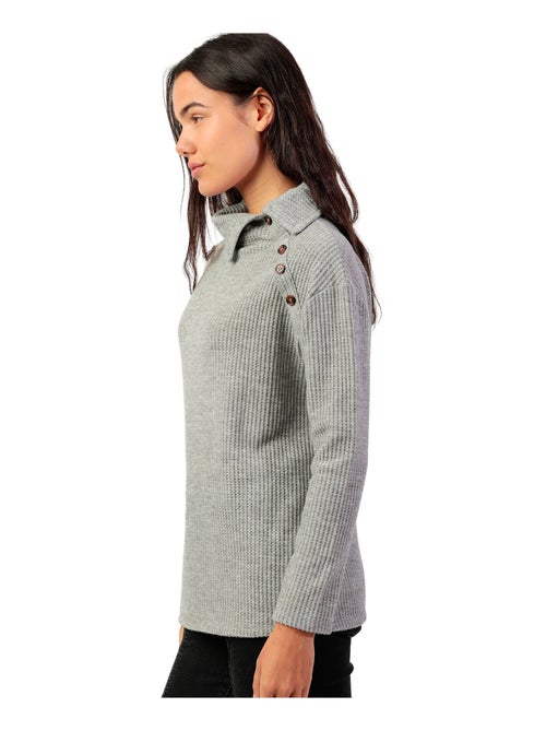 T-shirt a maniche lunghe con bottoni da donna ADMAS - Kiabi T-shirt a maniche lunghe con bottoni da donna ADMAS - Kiabi