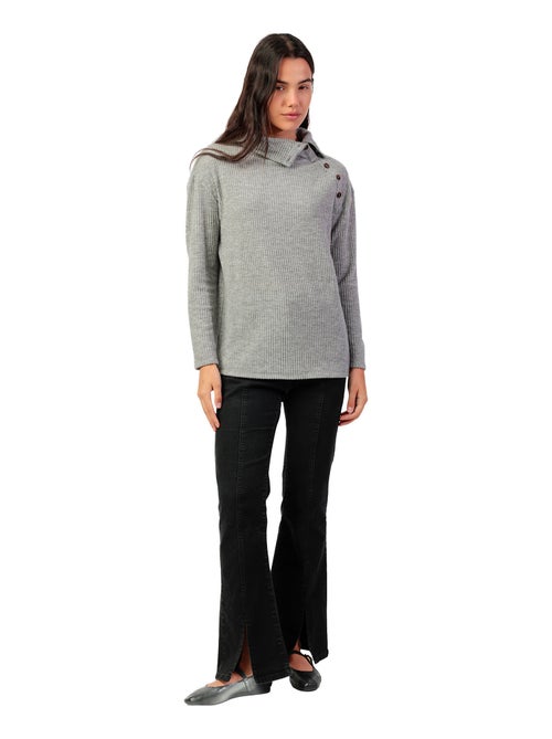 T-shirt a maniche lunghe con bottoni da donna ADMAS - Kiabi T-shirt a maniche lunghe con bottoni da donna ADMAS - Kiabi