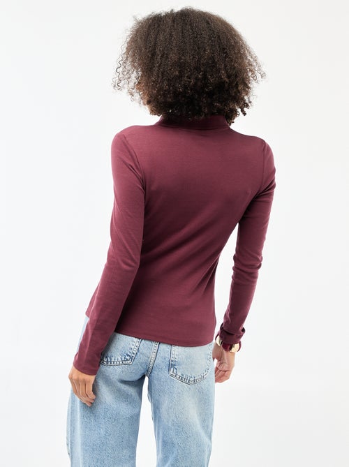 T-shirt a maniche lunghe con colletto polo - Kiabi