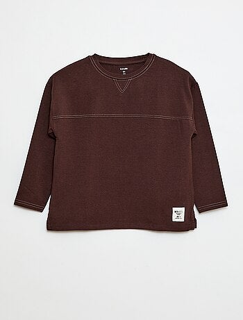 T-shirt a maniche lunghe girocollo