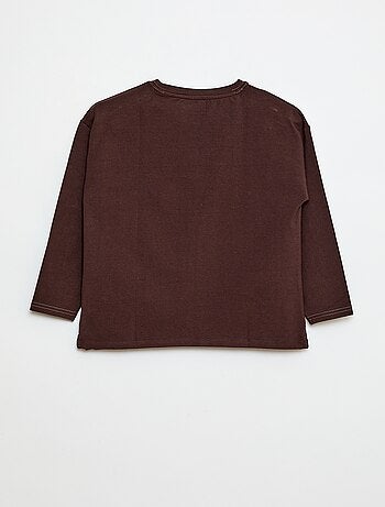 T-shirt a maniche lunghe girocollo