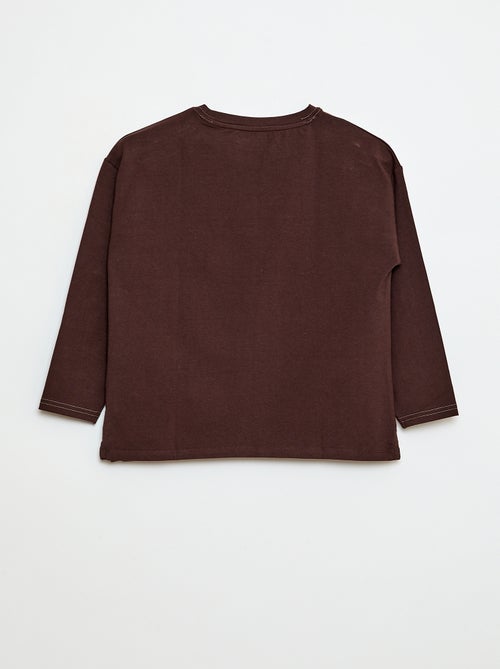 T-shirt a maniche lunghe con collo rotondo - Kiabi