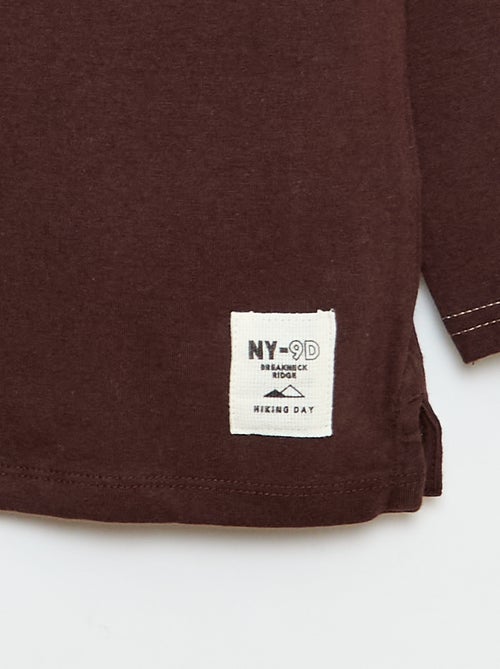 T-shirt a maniche lunghe con collo rotondo - Kiabi