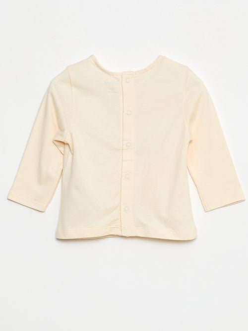 T-shirt a maniche lunghe con decorazione sul davanti - Kiabi