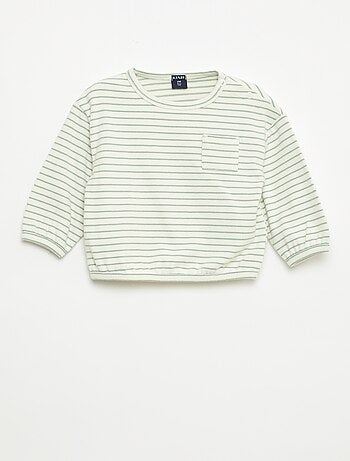 T-shirt a maniche lunghe con motivo a righe