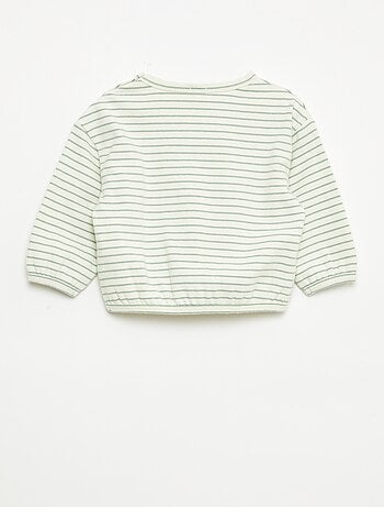 T-shirt a maniche lunghe con motivo a righe