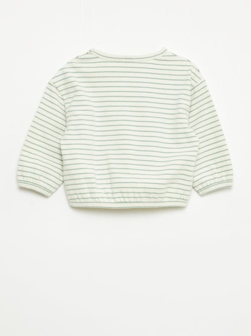 T-shirt a maniche lunghe con motivo a righe - Kiabi