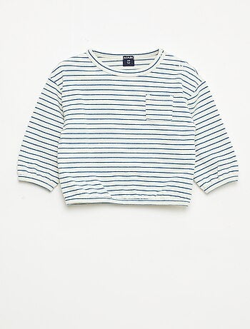 T-shirt a maniche lunghe con motivo a righe