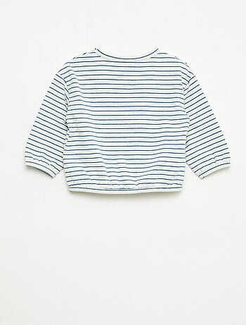 T-shirt a maniche lunghe con motivo a righe