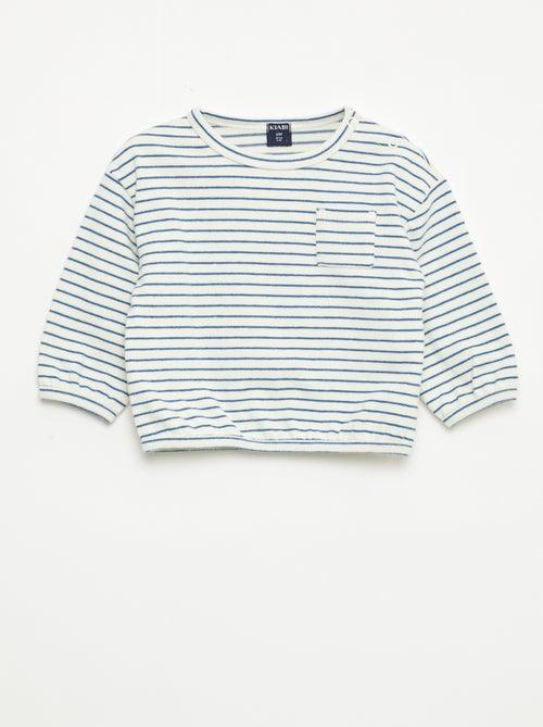 T-shirt a maniche lunghe con motivo a righe - Kiabi