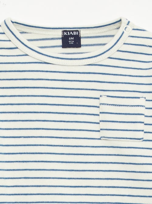 T-shirt a maniche lunghe con motivo a righe - Kiabi