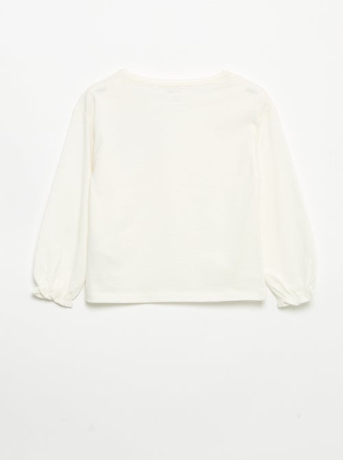 T-shirt a maniche lunghe con nodi decorativi - Kiabi
