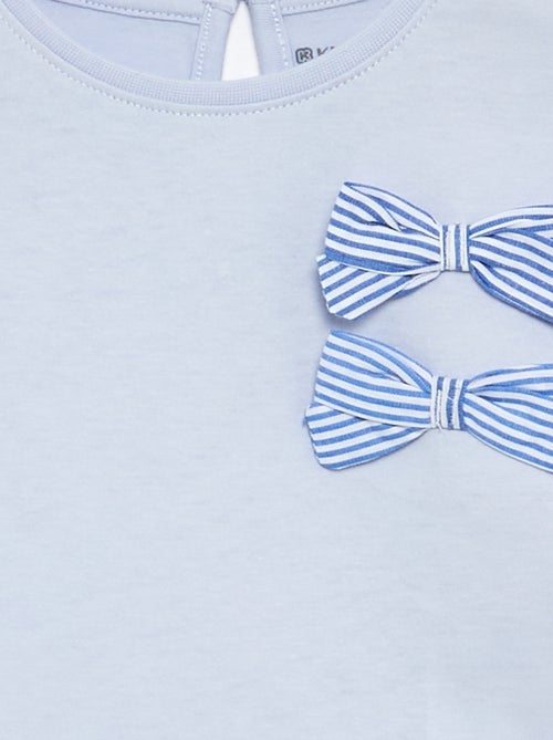 T-shirt a maniche lunghe con nodi decorativi - Kiabi