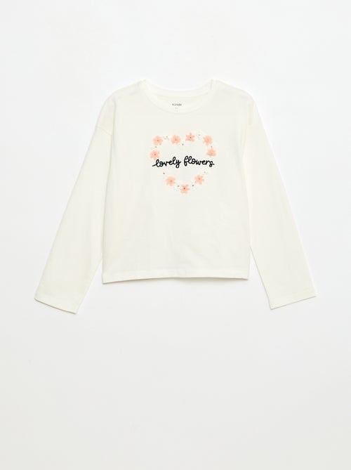 T-shirt a maniche lunghe con paillettes - Kiabi