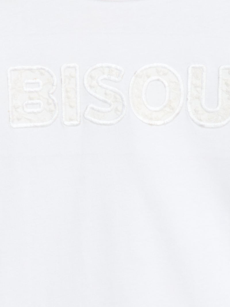T-shirt a maniche lunghe con paillettes Bianco - Kiabi
