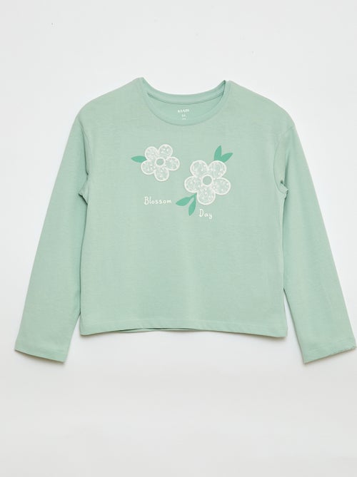 T-shirt a maniche lunghe con paillettes - Kiabi