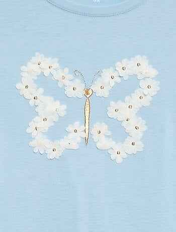 T-shirt a maniche lunghe con paillettes