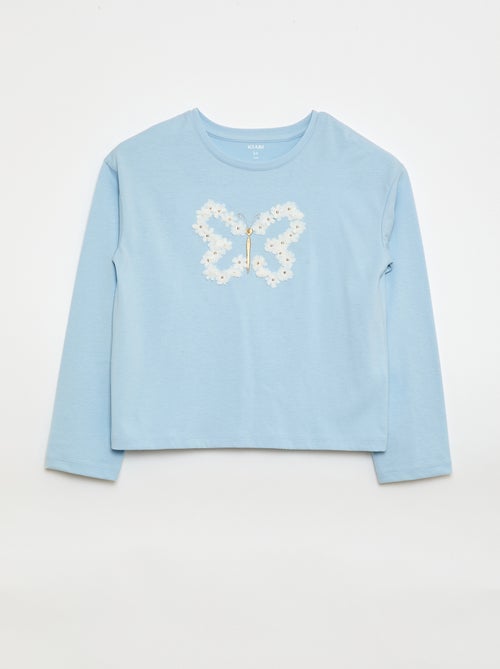 T-shirt a maniche lunghe con paillettes - Kiabi