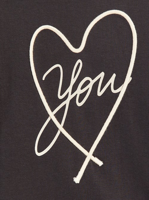 T-shirt a maniche lunghe con paillettes - Kiabi