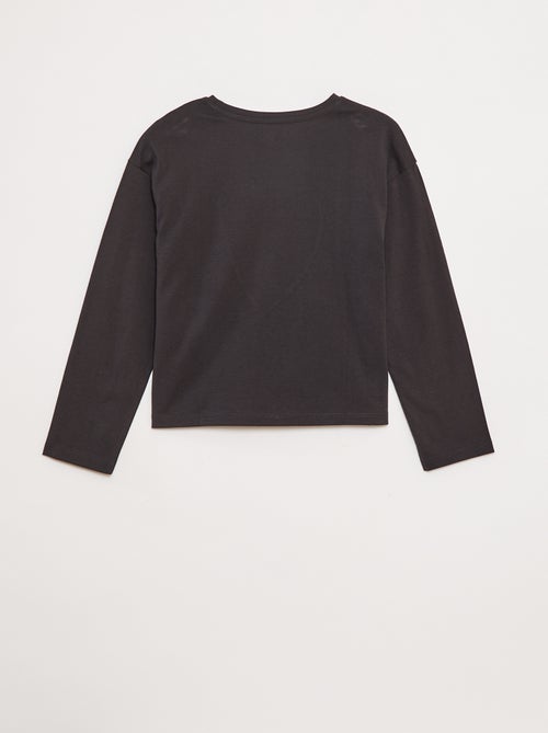 T-shirt a maniche lunghe con paillettes - Kiabi