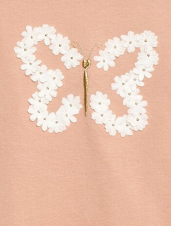 T-shirt a maniche lunghe con paillettes