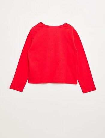 T-shirt a maniche lunghe con paillettes