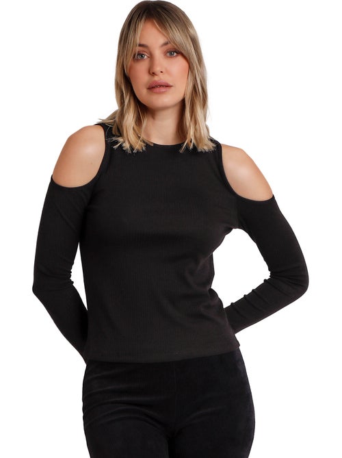 T-shirt a maniche lunghe con spalle scoperte da donna ADMAS - Kiabi