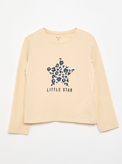 T-shirt a maniche lunghe con stampa - Kiabi T-shirt a maniche lunghe con stampa - Kiabi