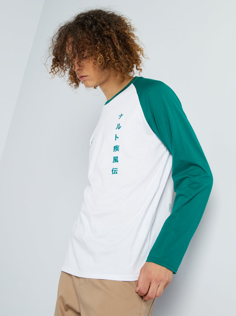 T-shirt a maniche lunghe con stampa BIANCO - Kiabi